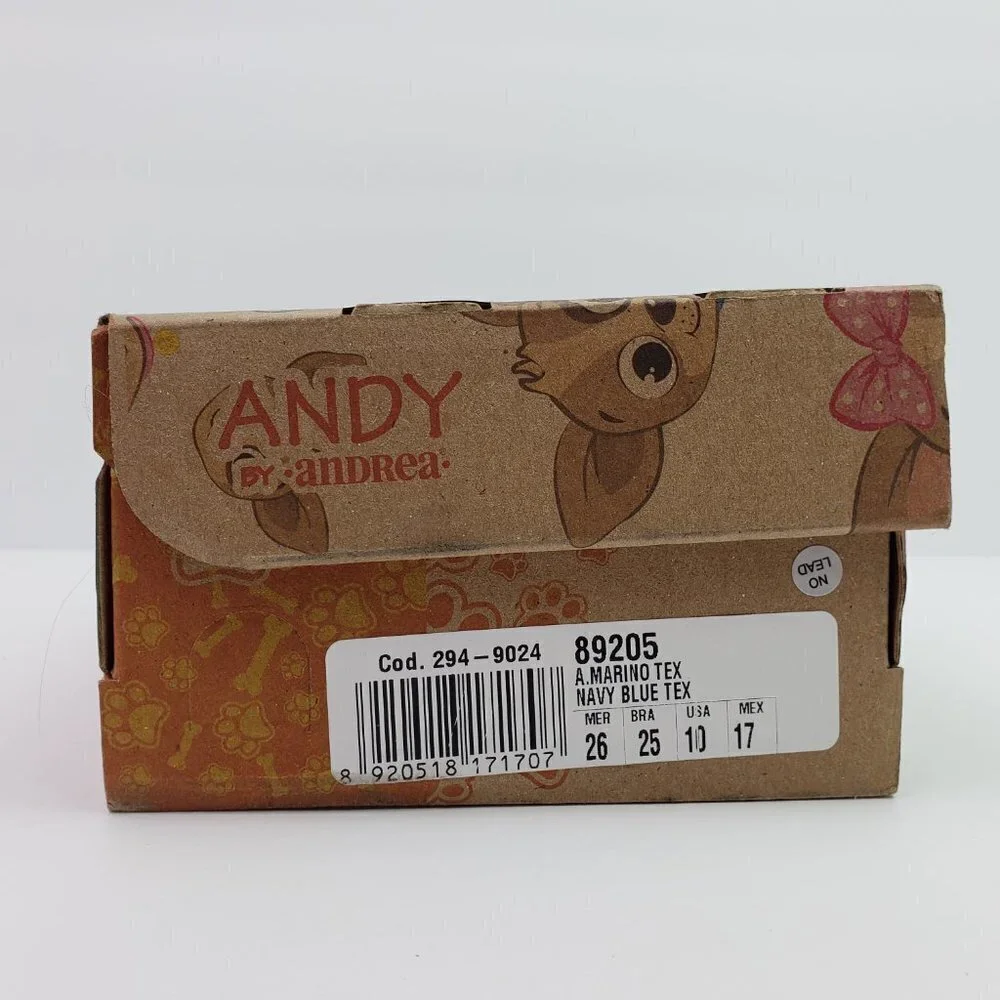 Andy By Andrea A Marino Tex Toddler Boys Size 10 Blue Sailor Dog Slippers 89205